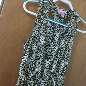 Mini leopard print dress
